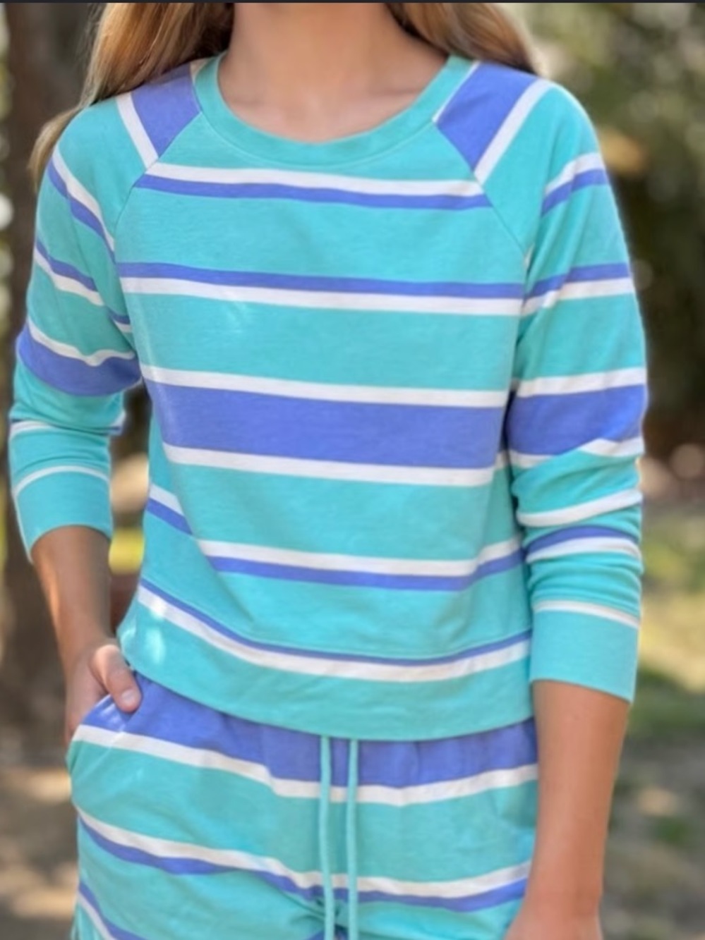 Wildfox Pool Stripe Relaxed Fit Top
